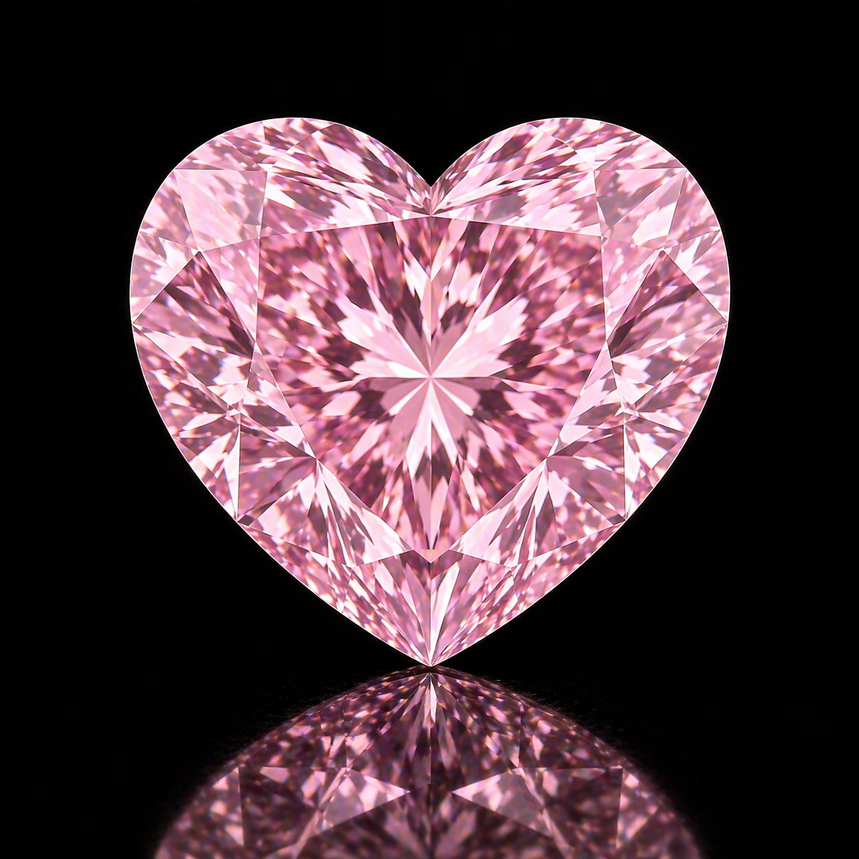 Heart Pink Ashes to Diamond – Remembrance Keepsake Diamond Stone Black Jack 💎