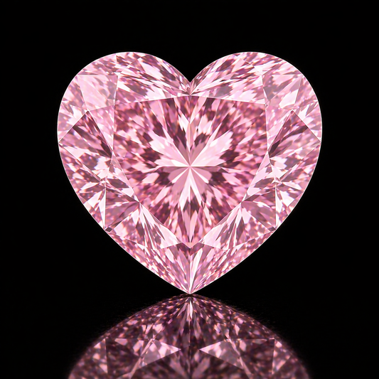 Heart Pink Ashes to Diamond – Remembrance Keepsake Diamond Stone Black Jack 💎