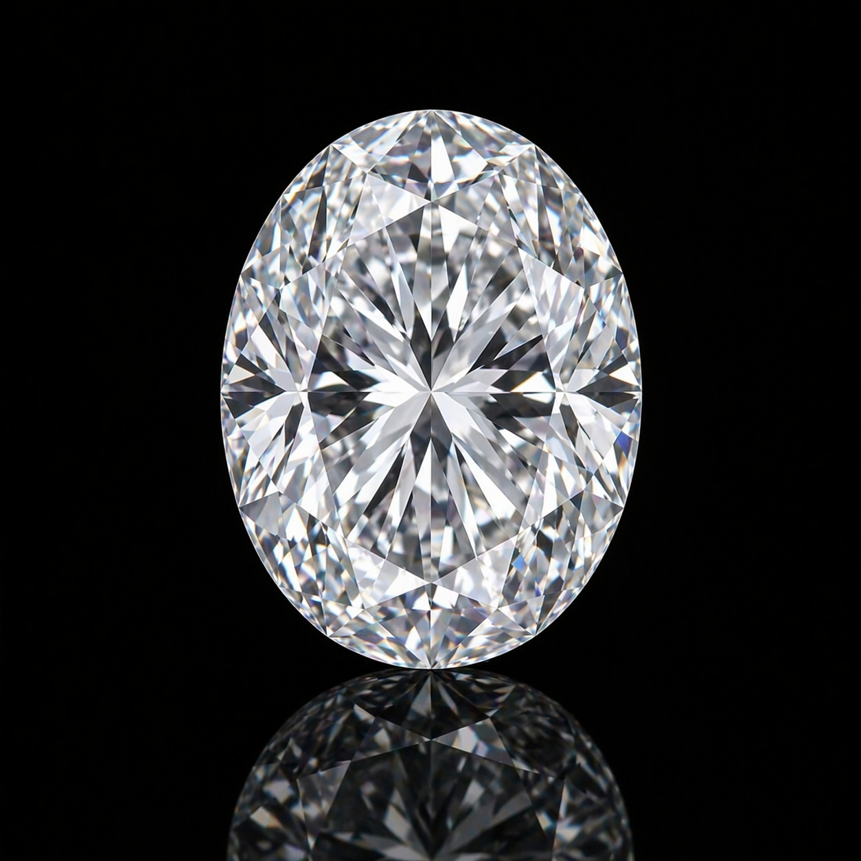 Oval White Ashes to Diamond – Tribute Memorial Keepsake Diamond Black Jack 💎