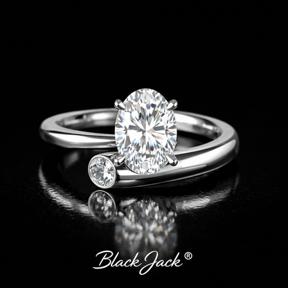 2.00 Carat Oval Cut Lab-Grown Diamond Solitaire Engagement Ring in 925 Sterling Silver