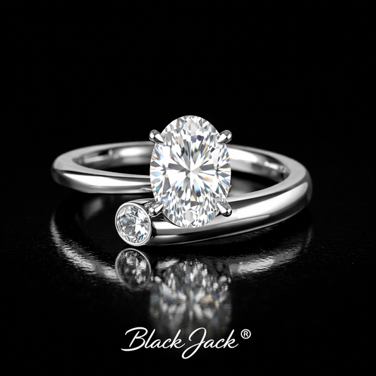 2.00 Carat Oval Cut Lab-Grown Diamond Solitaire Engagement Ring in 925 Sterling Silver