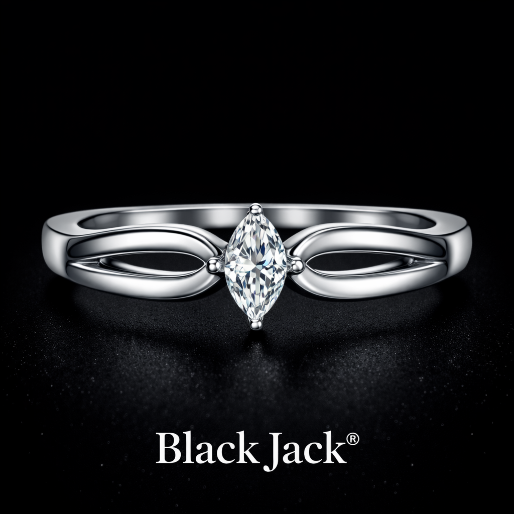 0.35 Carat Marquise Cut Lab-Grown Diamond Solitaire Engagement Ring in 925 Sterling Silver