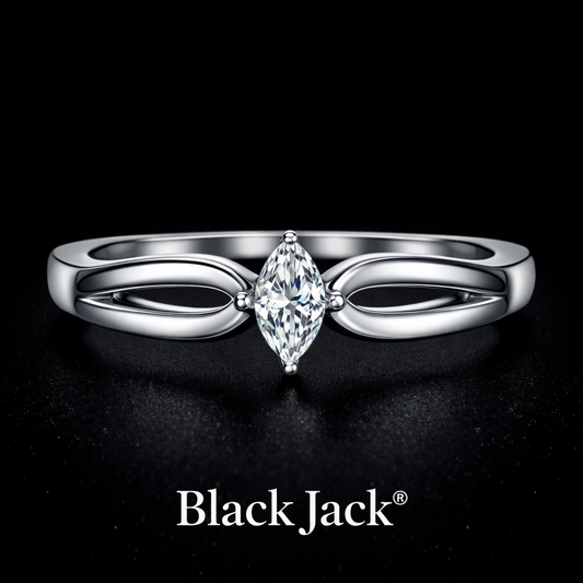 0.35 Carat Marquise Cut Lab-Grown Diamond Solitaire Engagement Ring in 925 Sterling Silver