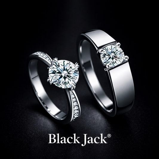 1.50 Ct Women’s Engagement Ring and 0.50 Ct Men’s Engagement Ring – Custom Memory Diamond Couple Rings – Lab-Grown Diamond from Personal Carbon in 14K Gold