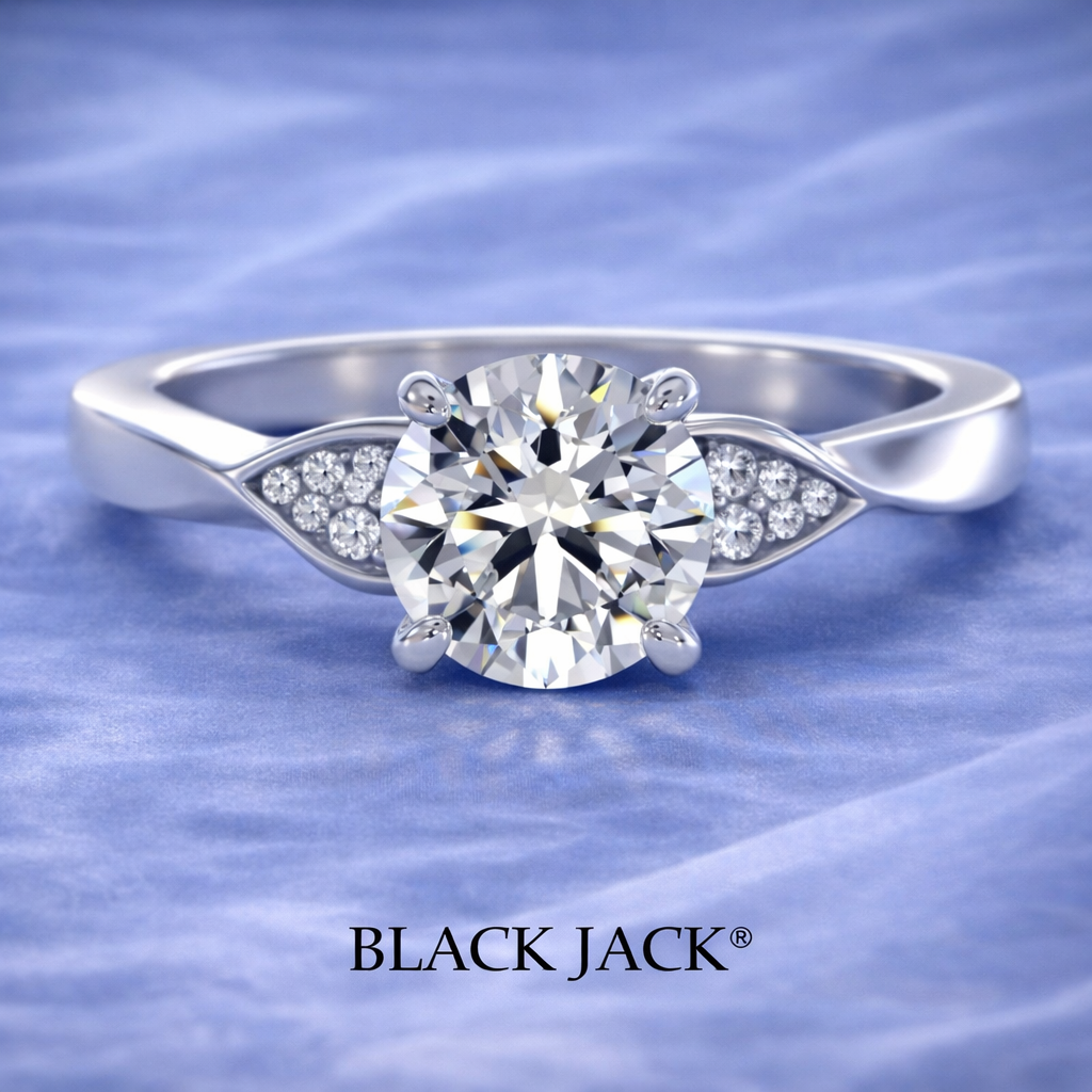 2.20 CT Round Shape Memory Diamond Ring in 14K White Gold – Ashes to Diamond | Brand Authenticity Certified