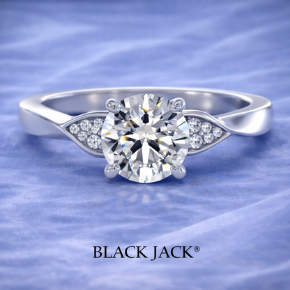 2.20 CT Round Shape Memory Diamond Ring in 14K White Gold – Ashes to Diamond | Brand Authenticity Certified