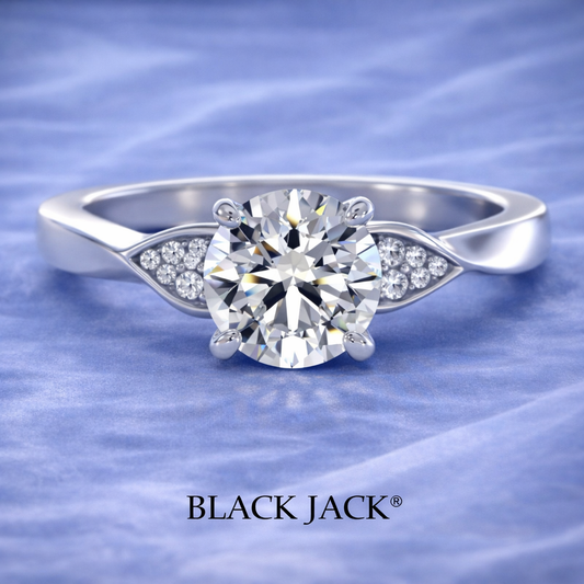 2.20 CT Round Shape Memory Diamond Ring in 14K White Gold – Ashes to Diamond | Brand Authenticity Certified