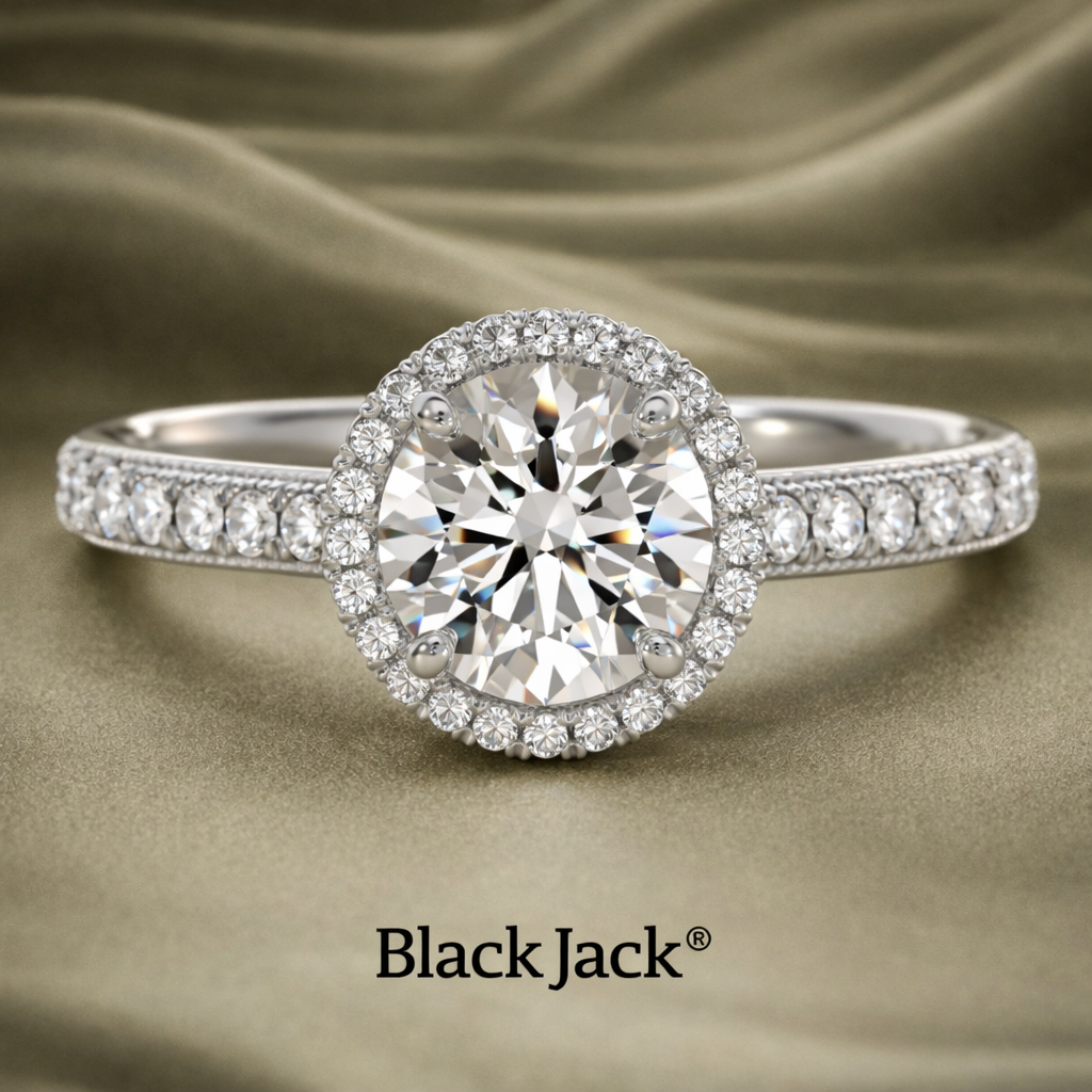 2.45 CT Round Shape Memory Diamond Ring in 14K White Gold – Ashes to Diamond | Brand Authenticity Certified