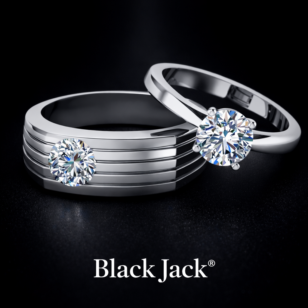 1.50 Ct Women’s Engagement Ring & 1.00 Ct Men’s Engagement Ring – Lab Grown Ashes to Diamond His and Hers Engagement Rings in 14K Gold