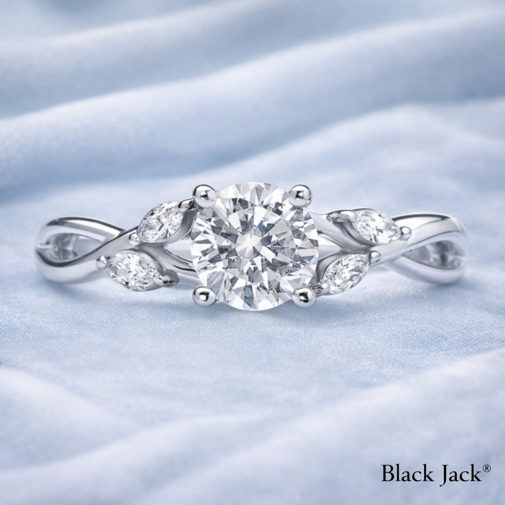 1.18 CT Round Shape Memory Diamond Ring in 14K White Gold – Ashes to Diamond | Brand Authenticity Certified