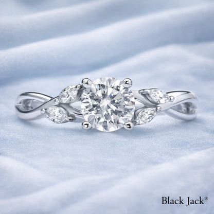 1.18 CT Round Shape Memory Diamond Ring in 14K White Gold – Ashes to Diamond | Brand Authenticity Certified