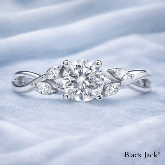 1.18 CT Round Shape Memory Diamond Ring in 14K White Gold – Ashes to Diamond | Brand Authenticity Certified