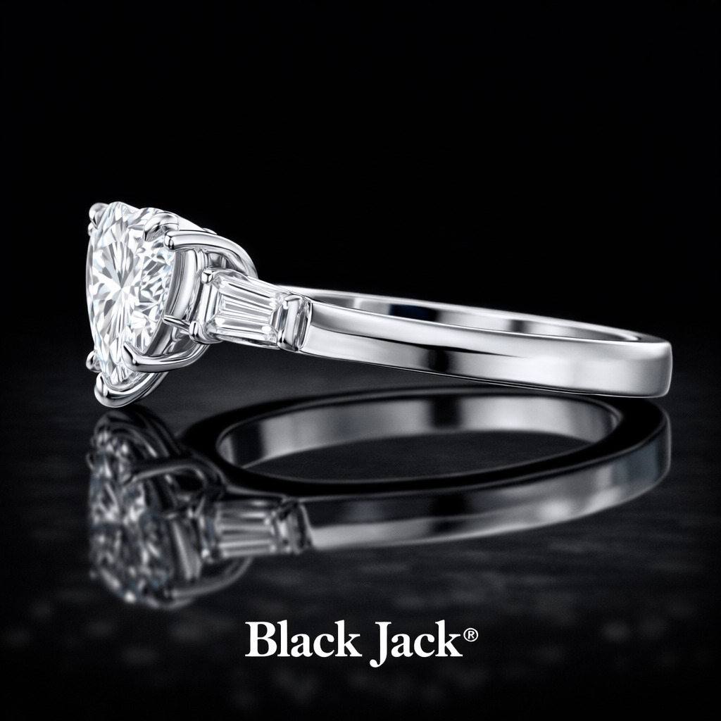 2.40 Carat Lab-Grown Diamond Engagement Ring – Heart Cut in 14K White Gold