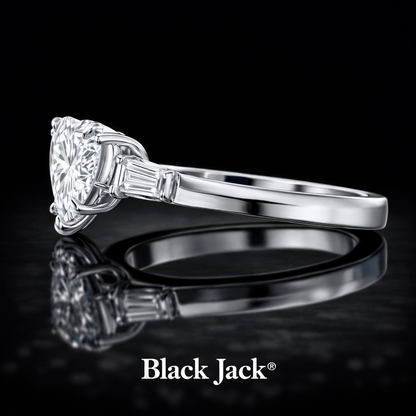 2.40 Carat Lab-Grown Diamond Engagement Ring – Heart Cut in 14K White Gold