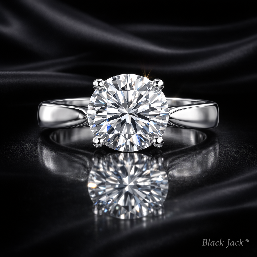 5.00 Carat Lab-Grown Diamond Solitaire Engagement Ring – Round Cut in 14K White Gold IGI Certified