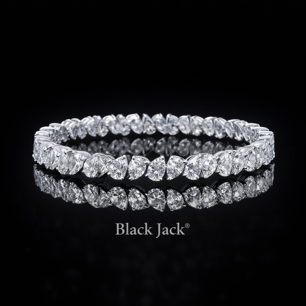 3.00 Carat Lab-Grown Diamond pear Eternity Wedding Band in 14K White Gold