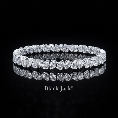 3.00 Carat Lab-Grown Diamond pear Eternity Wedding Band in 14K White Gold