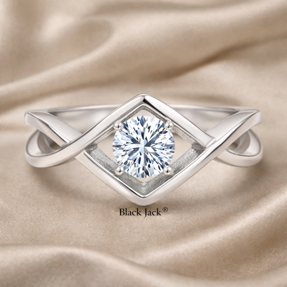 1.00 CT Round Shape Memory Diamond Ring in 14K White Gold – Ashes to Diamond | Brand Authenticity Certified