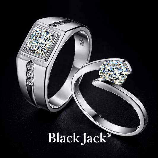 1.50 Ct Women’s Engagement Ring and 1.50 Ct Men’s Engagement Ring – Custom Memory Diamond Couple Rings – Lab-Grown Diamond from Personal Carbon in 14K Gold