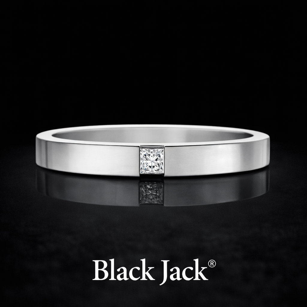 1.00 Carat Lab-Grown Diamond Men’s Wedding Band Princess Cut in 14K White Gold