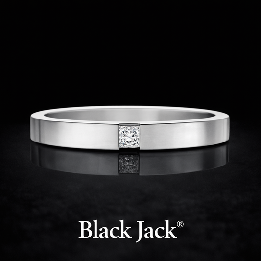 1.00 Carat Lab-Grown Diamond Men’s Wedding Band Princess Cut in 14K White Gold
