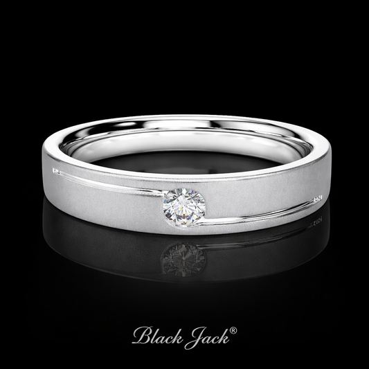 0.12 Ct Single Stone Round Cut Men’s Wedding Band Custom Memory Diamond Men’s Wedding Band  Lab-Grown Diamond from Personal Carbon in 14K Gold