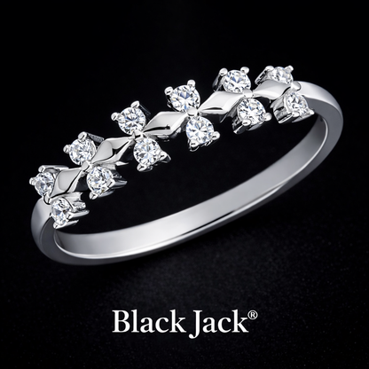 0.30 Carat Round Cut Lab-Grown Diamond Floral Wedding Band in 925 Sterling Silver