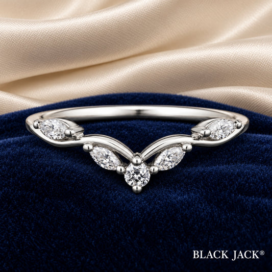0.50 CT Human Ashes Diamond Ring Leaf Wedding Band Memory Diamond Ring 14K White Gold Black Jack