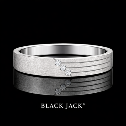 0.30 Ct Three Stone Round Cut Linear Set Men’s Wedding Band Custom Memory Diamond Men’s Wedding Band Lab-Grown Diamond from Personal Carbon in 14K Gold