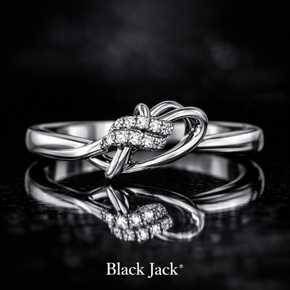 0.10 CT Lab-Grown Diamond Intertwined Knot Women’s Wedding Band in White Gold | Brand Authenticity Certified