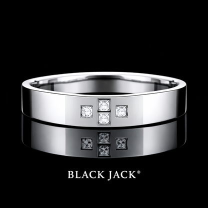 0.30 Ct Four Stone Princess Cut Men’s Wedding Band Custom Memory Diamond Men’s Wedding Band Lab-Grown Diamond from Personal Carbon in 14K Gold