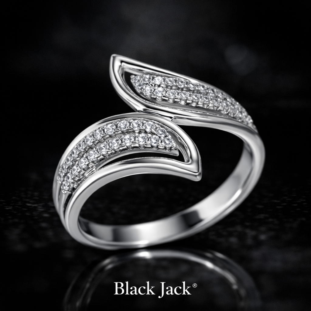 0.40 CT Lab-Grown Diamond Open Curve Pavé Women’s Wedding Band in White Gold | Brand Authenticity Certified