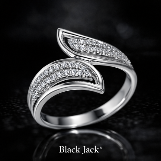 0.40 CT Lab-Grown Diamond Open Curve Pavé Women’s Wedding Band in White Gold | Brand Authenticity Certified