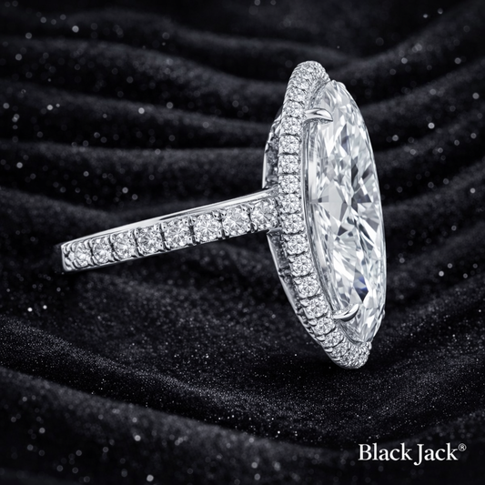10.40 Carat Lab-Grown Diamond Halo Engagement Ring Oval Cut in 14K White Gold
