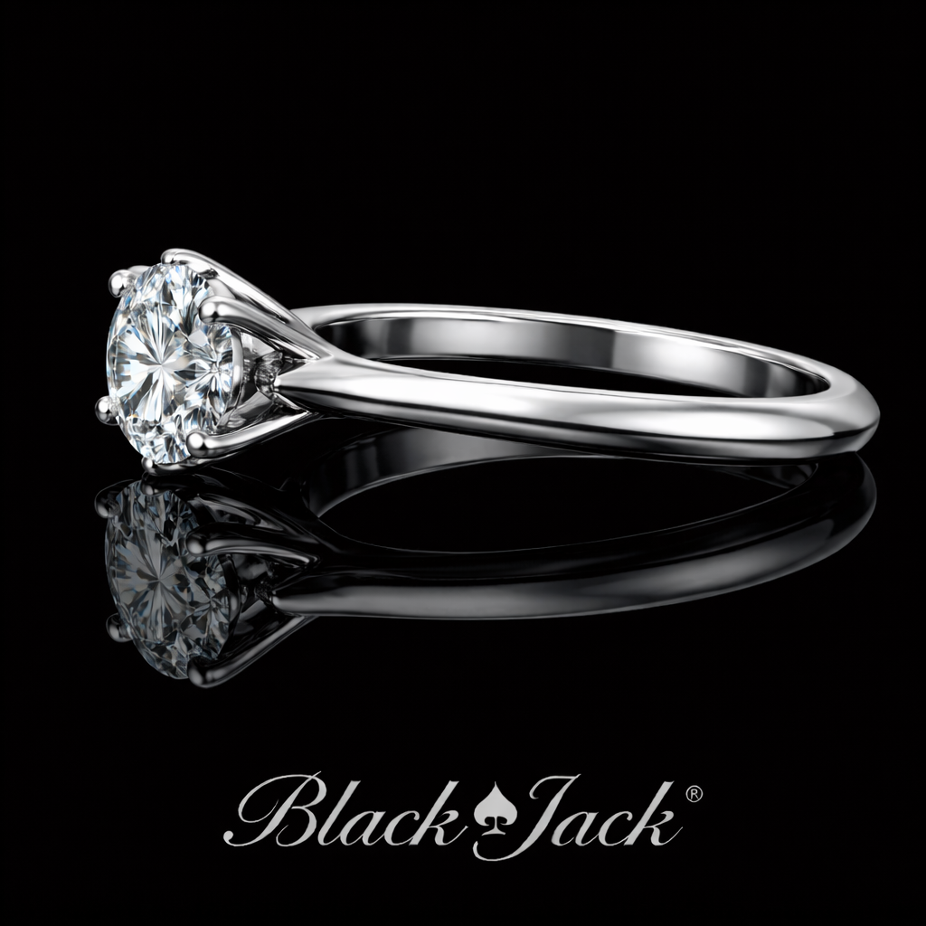 1.00 Ct Lab Grown Diamond 6-Prong Solitaire Ring in 925 Sterling Silver | Black Jack®